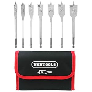 NORTOOLS BA-001 Flachfräsbohrer Set 7-teilig