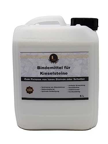 Leintrade Kiesbinder/Kiesverfestiger (5L) Bindemittel zum Verbinden von Kieselsteinen oder Schotter Aller Art in einem 5L Kanister.