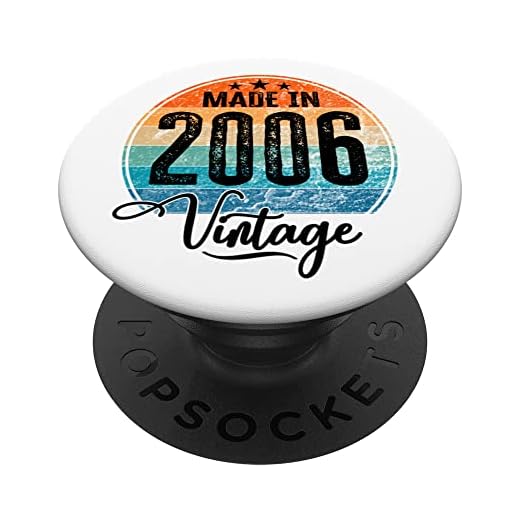 Birthday Vintage Año de nacimiento 2006 Cumpleaños Bday PopSockets PopGrip Intercambiable