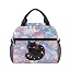 Black Cat Cute Kitten Colorful Moon Planet