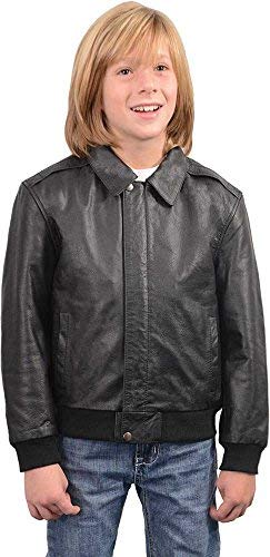 Youth Size Leather Bomber Jacket