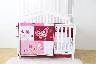 Hypoallergenic Linens and More Modern Luxury Quality 4 Piece Crib Bedding Sets