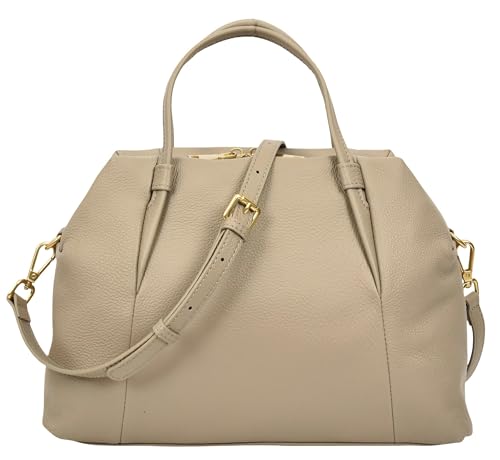 Sac à main cuir véritable avec bandoulière amovible et poignée Katy