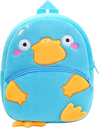 Image of blue tree Cute Boy's and Girl's Plush Bag Medium Quality Full Embroidery Designs Mini Travel Backpack Mango (Mango-Blue Psy Duck)