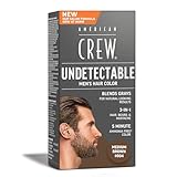 American Crew Undetectable Men's Hair Color |Medium Brown Demi-Permanent Hair Dye | Natural-Looking Gray Coverage for Men, 004 Medium Brown, 1 pack