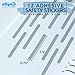 SlipX Solutions Adhesive Anti-Slip Safety Treads, Reliable Grip for Bathtubs & Showers, Safety Stickers, Showers, Pools, Boats, Stairs & More (12 Pack, 7.5” x 0.75”, Gray)