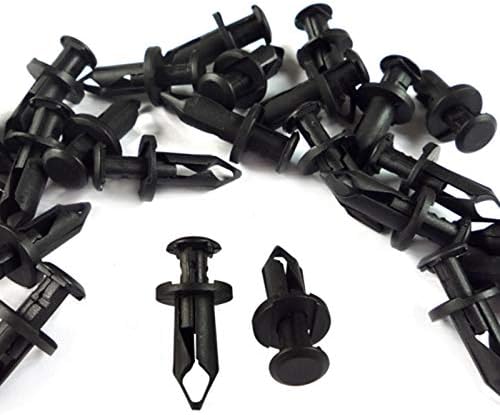 Woodzdon Pack of 100 Replacement for Can Am 293150089 ATV UTV Fit 8mm 5/16 inch Hole Fender Rivet Plastic Clip Push Pin Splash Guard Body Panel Retainer Motorcycle Black Nylon Fastener for Bombardier