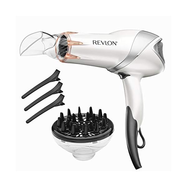 REVLON-1875-Watts-Infrared-Heat-Hair-Dryer-for-Max-Drying-Power-White REVLON Infrared Hair Dryer | 1875 Watts of Maximum Shine, Softness and Control, (White)