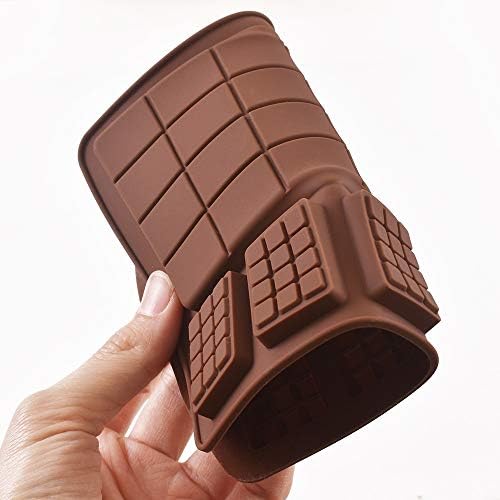 Newk Chocolate Silicone Molds, Break-Apart Candy and Energy Bar Silicone Molds, Pack of 6