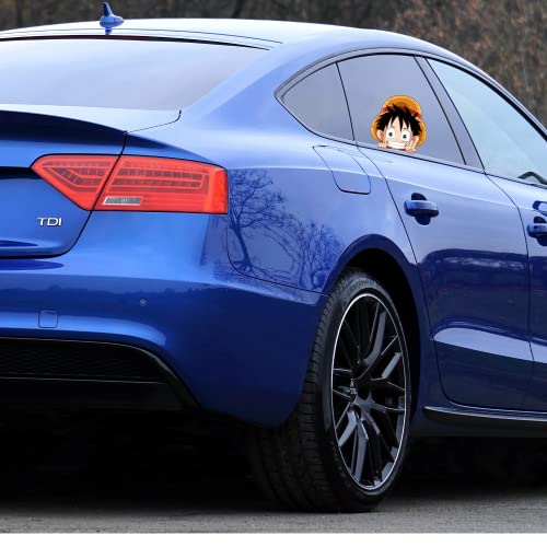 Image of | Cute Anime-Inspired Peeking Character Sticker - Vinyl Decal for Anime Fans, Laptops, and Car Windows - Glossy Waterproof Finish Perfect Manga for Bumper Skateboard Water bottle Car Laptop (Size 4x4)