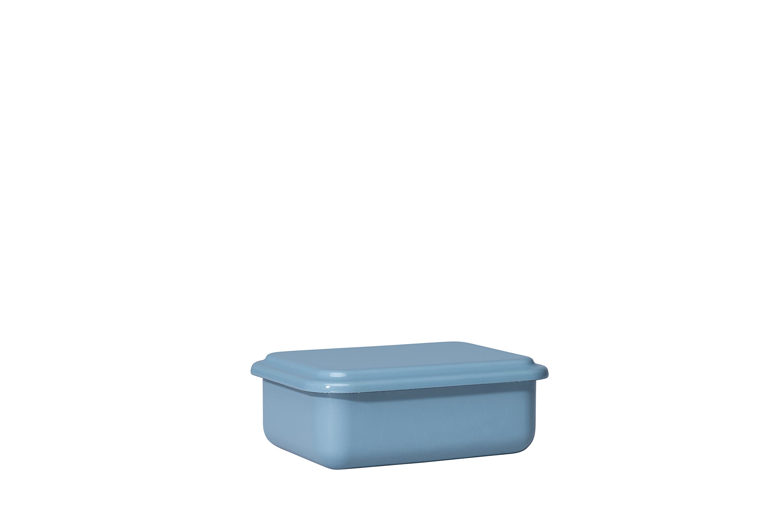 Riess, 0411-125 - Recipiente Envases para Alimentos Almacenamiento (15 x 11 x 5 cm, esmaltado, diseño Serve + Store, peso 0,4 kg, 15,7 x 11,7 x 5 cm), color azul