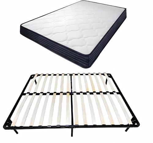 IZTOSS - IZTOSS Matelas 140x190 22CM Epaisseur.Maletas 2 Personnes avec Sommier pour Adulte Enfant.