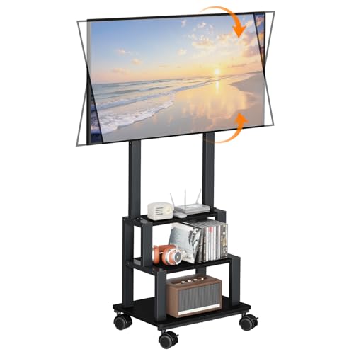 Rolling TV Stand for 23-60 Inch LCD LED Flat/Curved Screen