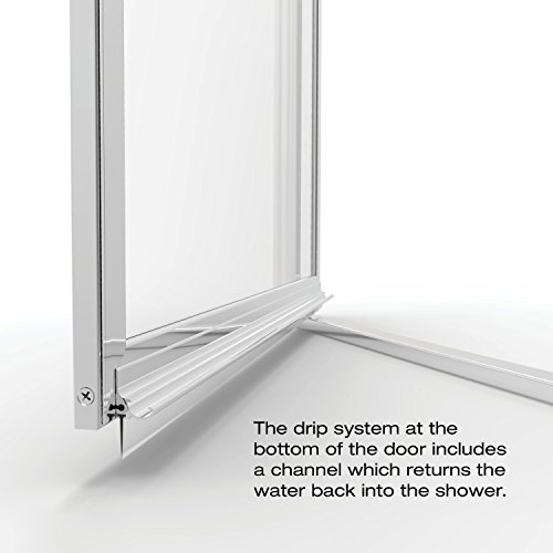 Basco Sopn00A3663Clsv Sopora Single Swing Shower Door, Chrome, 35.125-36.875 In. Wide X 63.5 In. High, Clear Glass #TOP5