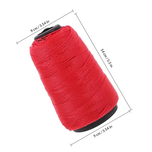 2 rollos de cuerda de nylon roja para mampostería, resistente y trenzada, 50 piezas para construcción y jardinería miniatura 2