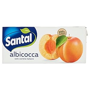 Santal – Succo Albicocca – 8 confezioni da 3 pezzi da 200 ml [24 pezzi, 4800 ml]