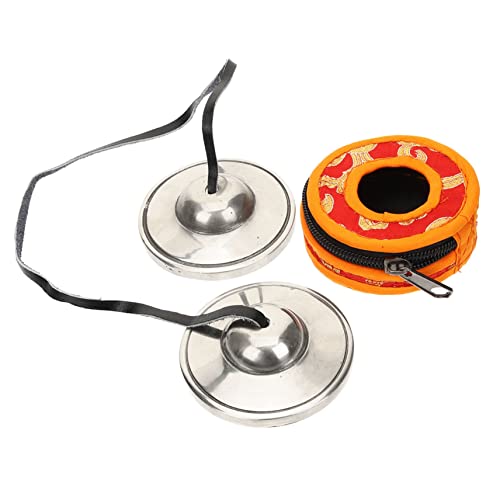 HEMOTON Yoga Meditation Bell Handmade Cymbals Bell Meditation Relax Instrument Toys Small Finger Instrument