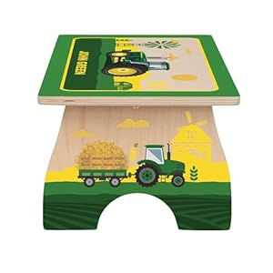 Tractor Step Stool for Toddlers- Personalized Wood Kids Step Stool with Name for Kitchen Sink, Bathroom, Potty Training, Toilet, Kitchen Sink- Sturdy and Safe- Made in USA by BloomOwl (Tractor) Tractor Step Stool for Toddlers Personalized Wood Kids Step Stool with Name for Kitchen Sink Bathroom Potty Training Toilet Kitchen Sink Sturdy and Safe Made in USA by BloomOwl Tractor
