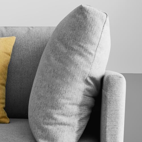 Image of Carina RHS 6 Seater L Shape Sofa Set for Living Room (Grey Fabric) Premium Fabric Sofa