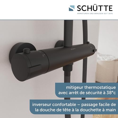 SCHÜTTE MADURA FRESH Ensemble de Douche Premium Noir Mat aux Finitions d'Exception - 4