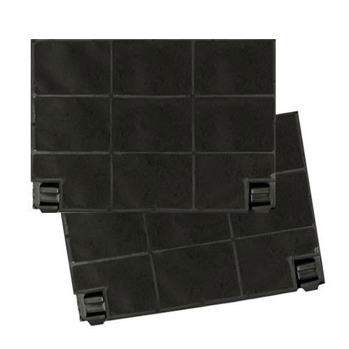 Lot de 2 filtres à charbon actif carrés compatibles avec les hottes aspirantes Franke 112.0016.757 FLEXA et SMART