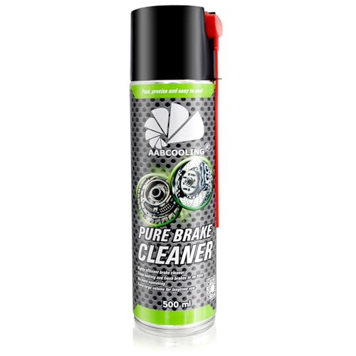 AABCOOLING Limpiador de Frenos 500ml Spray – Elimina Aceite, Grasa y Polvo – para Coche, Moto y Bicicleta – Limpia Discos, Tambores y Pastillas – Desengrasante de Motor y Caja