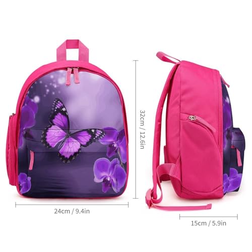 Purple Butterfly Mini Backpack Light Weight Small Travel Backpack Shopping Travel Daypack2