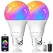 Produktbild ANTELA Alexa Glühbirnen E27 10W 1000LM Smart LED Lampe Mehrfarbige Birne, App Steuern Kompatibel mit Google Home, Warmweiß / Kaltesweiß Licht, Kein Hub Benötigt (2PCs)