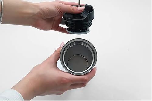 Miniatura 3 de Cafetera portátil rosa, prensa francesa, taza aislada con doble pared de acero inoxidable, 16oz,. prensa francesa, taza de prensa francesa, taza de