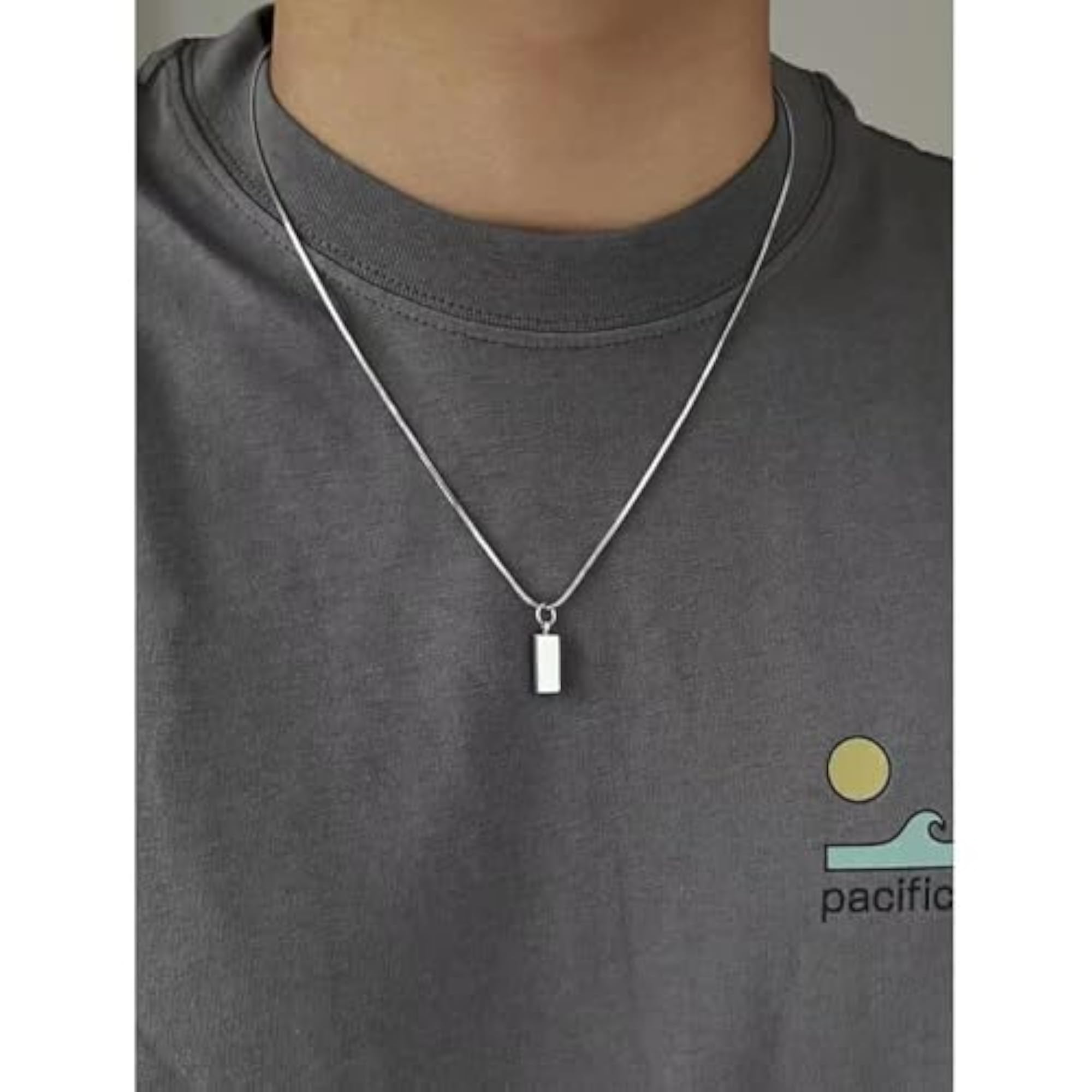 Men's Demonic Neck Chain, Stainless Steel Long Necklace