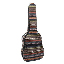 Yessetry Housse pour guitare acoustique bohème rembourrée en mousse 101/104 cm avec protection du cou, double… - Les Beatles, Paul McCartney, John Lennon, RIngo Starr, George Harrison