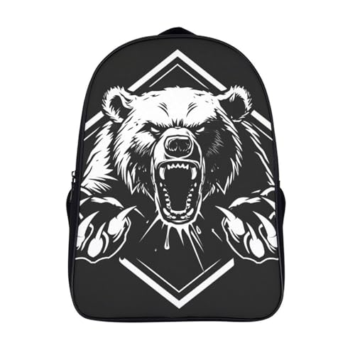 Sac à dos enfants ours 3D animé avec grand compartiment de rangement 40cm