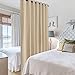 RYB HOME Wall Divider Curtain for Living Room, Noise Reduction Privacy Curtain with Anti-Rust Grommet Top Blackout Curtain for Bedroom/Kids Room, 7 ft Tall x 8.3 ft Wide, Cream Beige, 1 Pack