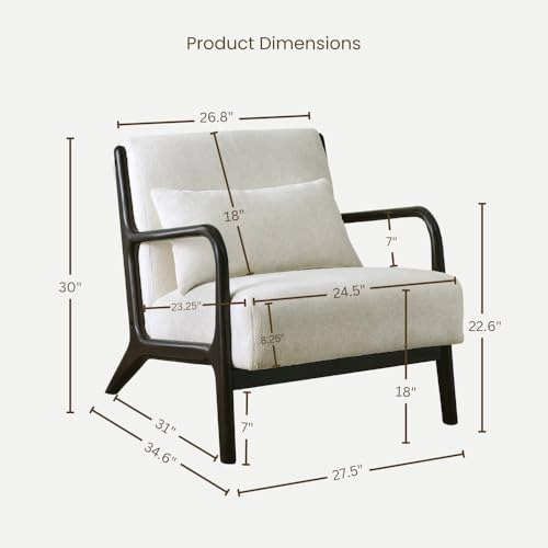 Sillón con cojín lumbar removible Negro miniatura 3