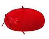 Cordón ajustable JOYHY Mujer Remaches Verano Respirable Tejer Cordón Francés Boina Sombrero Rojo