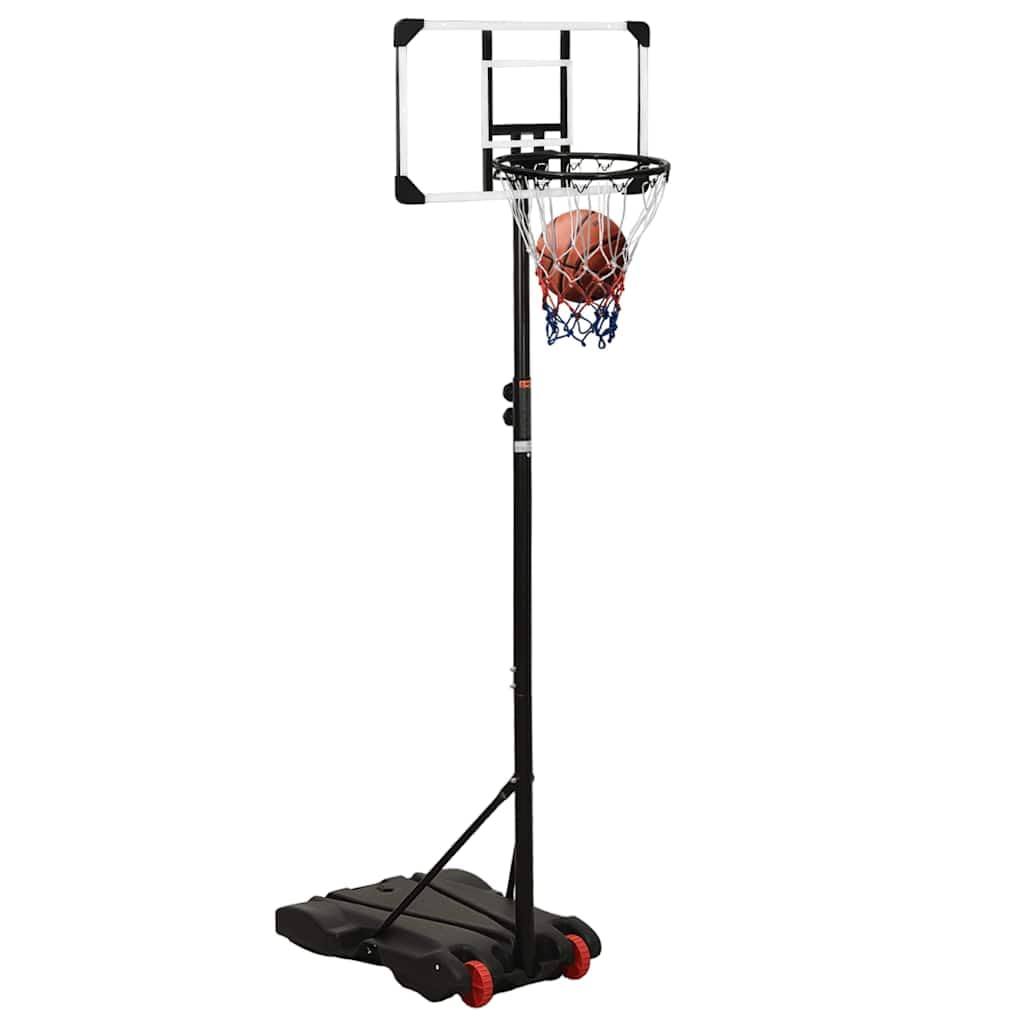 Canestro da basket regolabile in altezza da 256 a 361 cm, con base stabile, per giardino e interni, pannello posteriore in policarbonato resistente alle intemperie