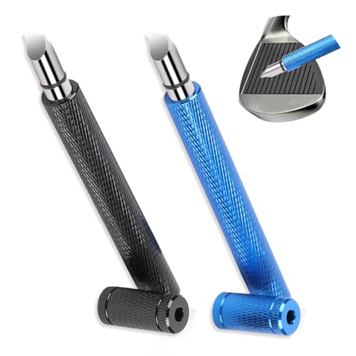 Vin Beauty 2 Packs Golf Club Groove Sharpener, Groove Sharpener,Golf Groove Sharpener, Golf Groove Sharpening Tool, Golf Club Groove Cleaner Groove Sharpening Tool(Black&Blue)