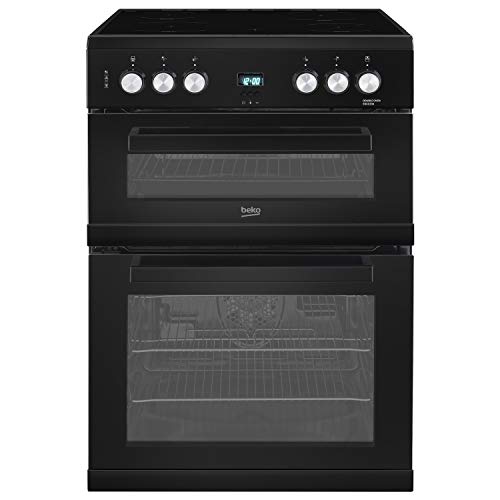 Beko EDC633K 60cm Freestanding Double Oven Electric Cooker With Ceramic Hob - Black