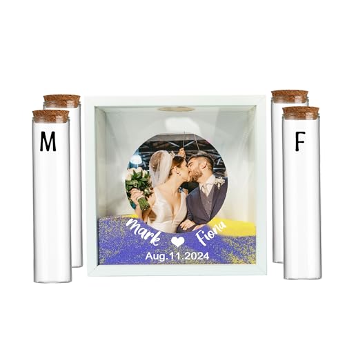 Juego de Arena para Ceremonia de Unidad Familiar Personalizado, Juego de Arena de la Unidad de Vidrio para Bodas con Tapa, Juntos Hacemos una Familia Kit de Arena de Ceremonia para la Boda