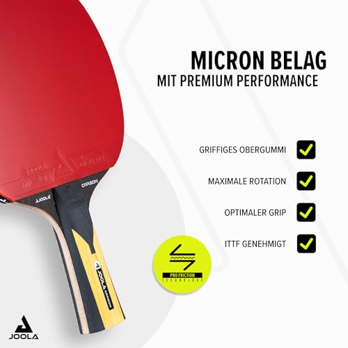 Foto von JOOLA 54195 Carbon Pro ITTF Zugelassener Tischtennis-Schläger für Fortgeschrittene Spieler - Carbowood Technologie, mehrfarbig, one size
