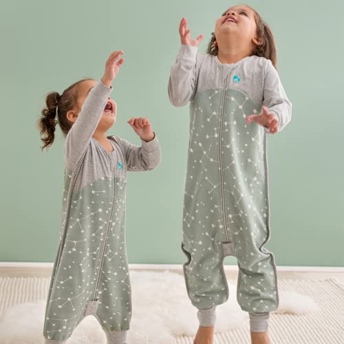Image of Love to Dream Organic Baby Sleep Suit Long Sleeve | 1.0 TOG GOTS Cotton for Temperature Regulation, Stretch & Safer Sleep | 3 Years, Olive