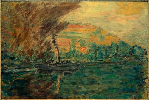 Toile le remorqueur Pierre Bonnard 60x90cm pour créer une ambiance chaleureuse et artistique