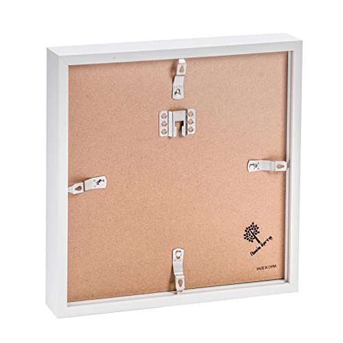 Nicola Spring White 10" x 10" 3D Box Photo Frame - Standing Hanging Craft Shadow Picture Display - Image 4