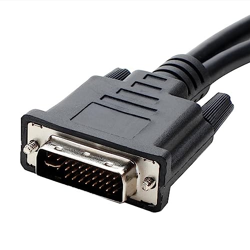 suckoo DVI24+5 to 2 Port VGA Video Cable Converter Laptop Host Graphics Card DVI-I External VGA TV Monitor Projector Adapter Splitter 1 in 2 Out Male to Female