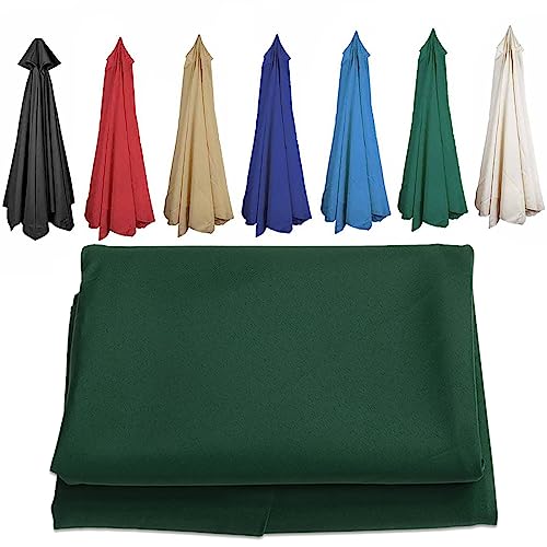 Toile de parasol 300cm anti-UV et imperméable, tissu de rechange haute protection extérieur