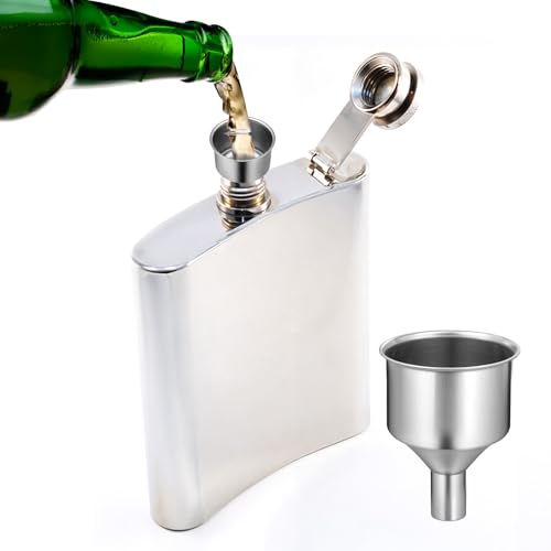 FdcLixuvol Mini Trichter, 2 Stück Silber Edelstahl Kleine Mund Trichter für Flaschen Befüllen Schmale Gläser Flachmann