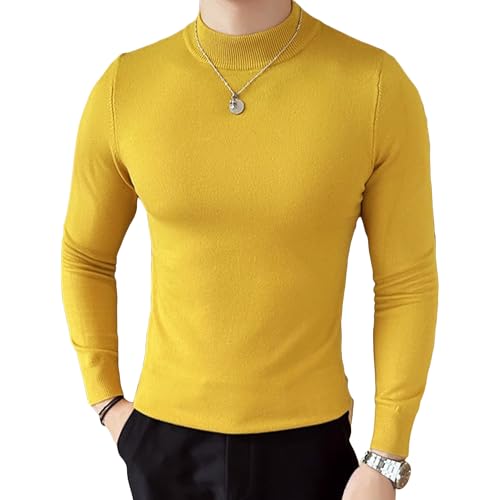 Pull col roulé homme coupe ajustée idéal pour le bureau au quotidien