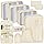 Coolzon Packing Cubes Organizer Valigie Viaggio Set di 11, Compressione Luggage Organizer Viaggio Salvaspazio per i Vestiti, Ultraleggero, Scarpe,Intimo, Beige