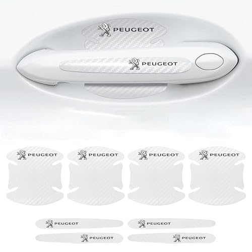 GRFIT Autocollant de Protection de poignée Porte de Voiture, Protecteur de poignées Porte de Voiture pour Peugeot 408 508 4008 5008 308, Protection de Bol Porte Anti-Collision, 8 pièces,A