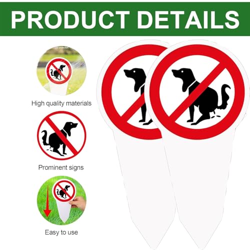 4 Stück Schild Hunde Kacken Verboten, 30 * 15 cm Kein Hundeklo Schild, Hier Ist Kein Hundeklo, aus PVC 3 mm Beidseitig Bedruckt Wetterfest UV-Schutz, für Außenbereich, Innenhöfen und Parks